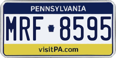 PA license plate MRF8595