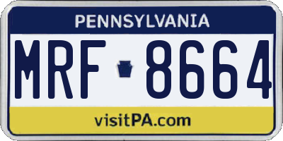 PA license plate MRF8664