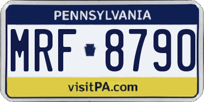 PA license plate MRF8790