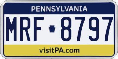 PA license plate MRF8797