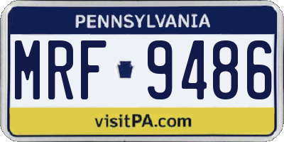 PA license plate MRF9486