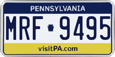 PA license plate MRF9495