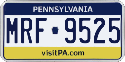 PA license plate MRF9525