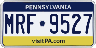 PA license plate MRF9527