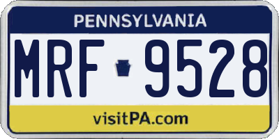 PA license plate MRF9528