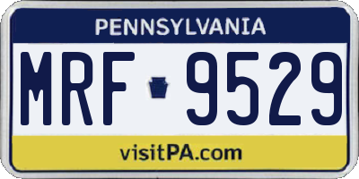 PA license plate MRF9529