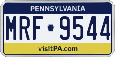 PA license plate MRF9544