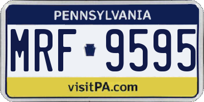 PA license plate MRF9595