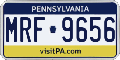 PA license plate MRF9656