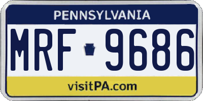 PA license plate MRF9686