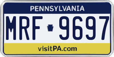 PA license plate MRF9697
