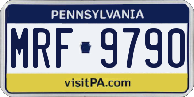 PA license plate MRF9790
