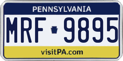 PA license plate MRF9895