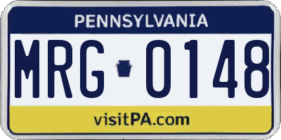 PA license plate MRG0148