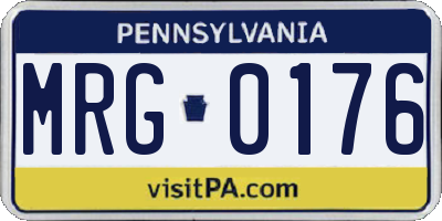 PA license plate MRG0176
