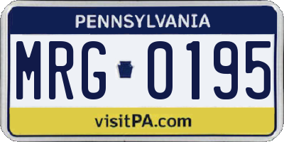 PA license plate MRG0195