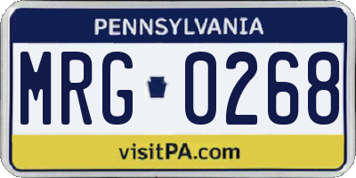 PA license plate MRG0268