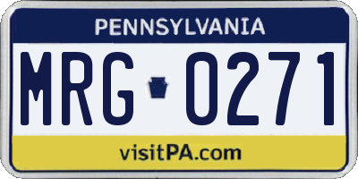 PA license plate MRG0271