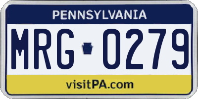 PA license plate MRG0279
