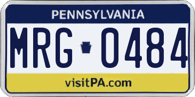 PA license plate MRG0484