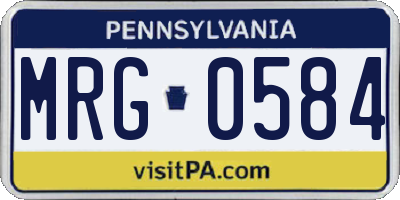 PA license plate MRG0584