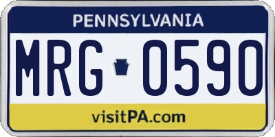 PA license plate MRG0590