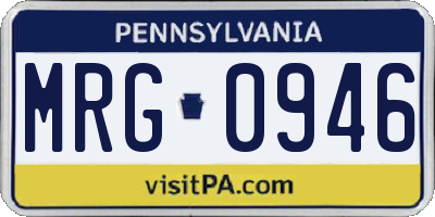 PA license plate MRG0946
