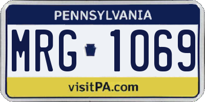 PA license plate MRG1069