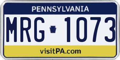PA license plate MRG1073