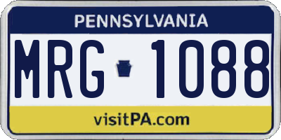 PA license plate MRG1088
