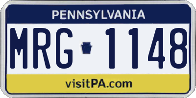PA license plate MRG1148