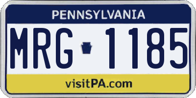 PA license plate MRG1185