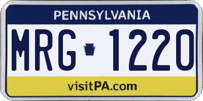 PA license plate MRG1220
