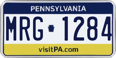 PA license plate MRG1284