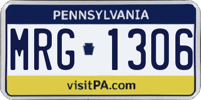 PA license plate MRG1306