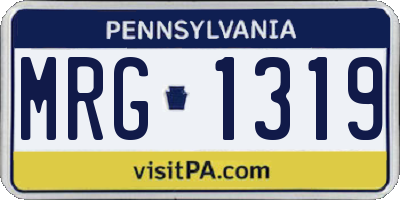 PA license plate MRG1319
