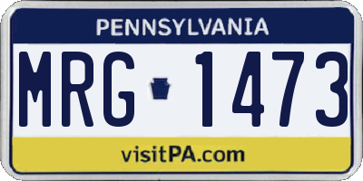 PA license plate MRG1473