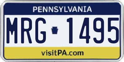 PA license plate MRG1495