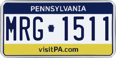 PA license plate MRG1511