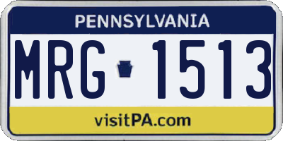 PA license plate MRG1513