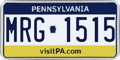 PA license plate MRG1515