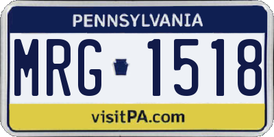 PA license plate MRG1518