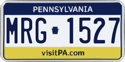 PA license plate MRG1527