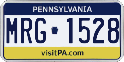 PA license plate MRG1528