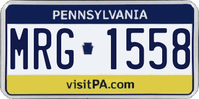 PA license plate MRG1558