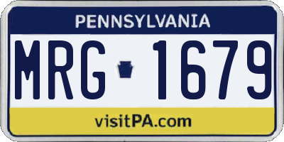PA license plate MRG1679