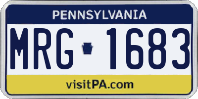 PA license plate MRG1683