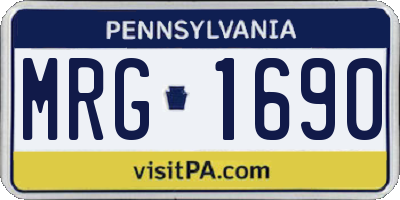 PA license plate MRG1690