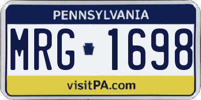 PA license plate MRG1698