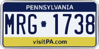 PA license plate MRG1738